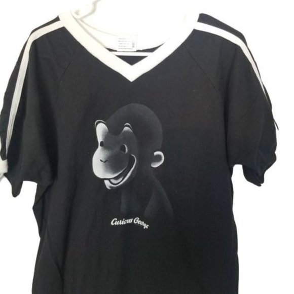 VTG Cronies Mens XL Black Short Sleeves V-Neck Cur - Picture 2 of 6